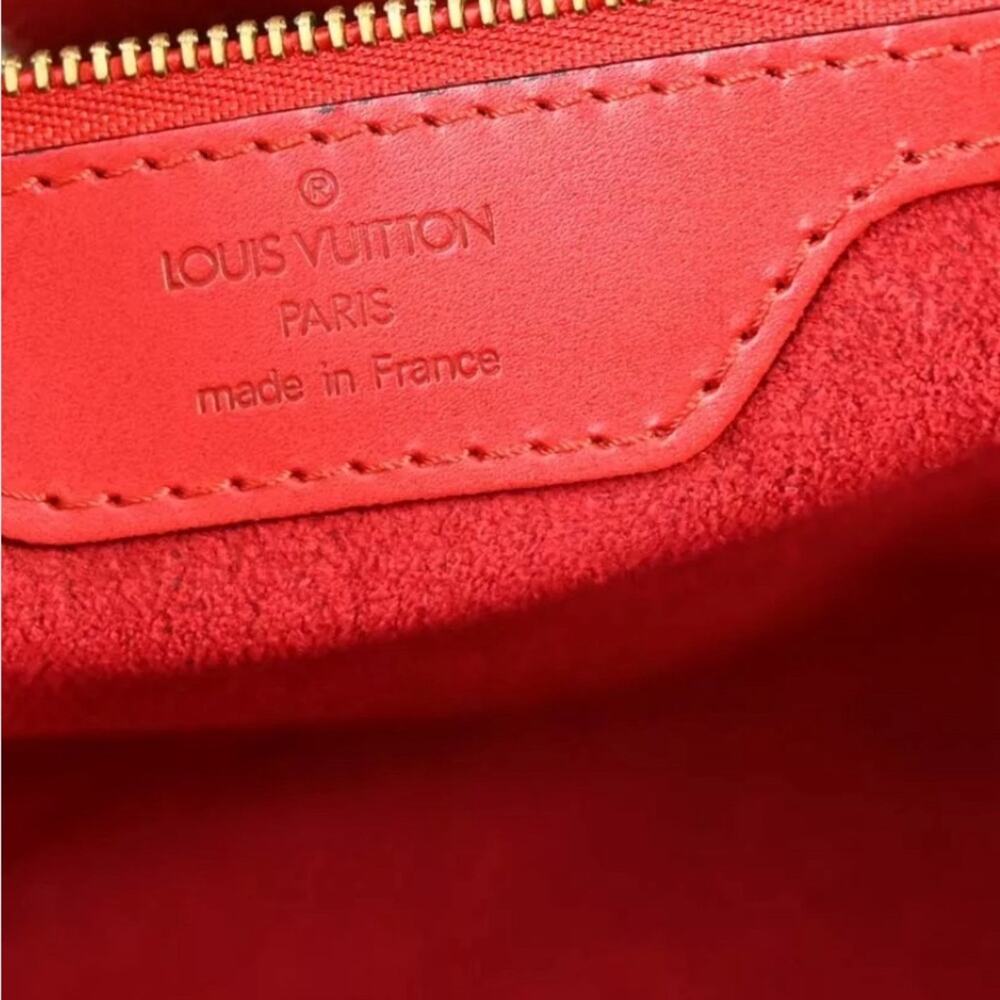Louis Vuitton Red Epi Leather Tote with Structured Top Handles - Picture 10 of 13
